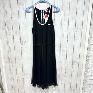 Hunter for Target Dress M Mesh A-Line Black Lace Racerback First‎ Collection NWT